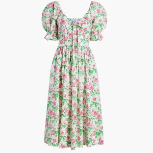 Hill House Pink and Green Floral Dress